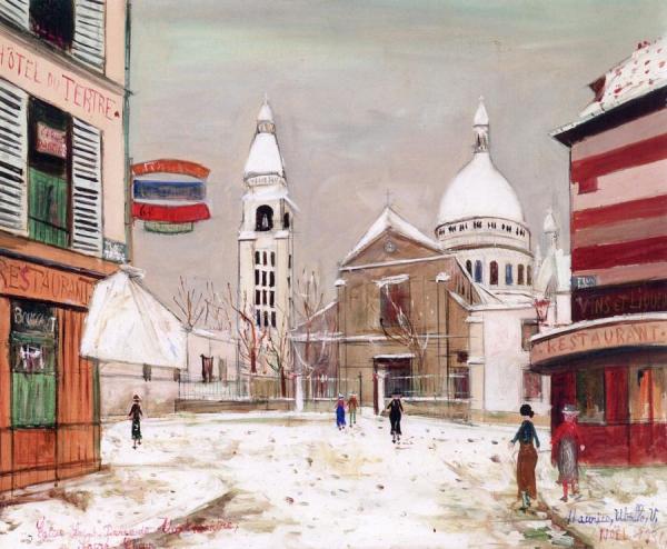 Eglise Saint-pierre De Montmartre Et Le Sacré-coeur by Maurice Utrillo