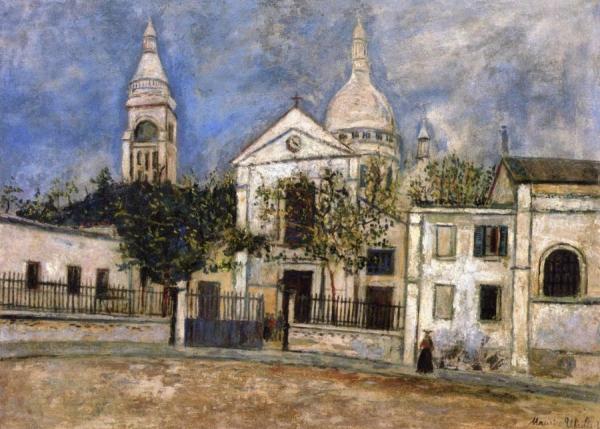 Église Saint Pierre Et Sacré-coeur De Montmartre by Maurice Utrillo