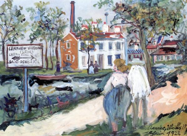 Factory At Villetaneuse by Maurice Utrillo