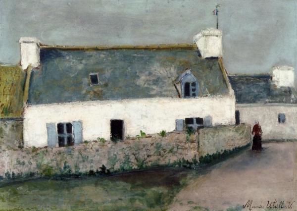 Farm On L'ile D'ouessant (finistere) by Maurice Utrillo