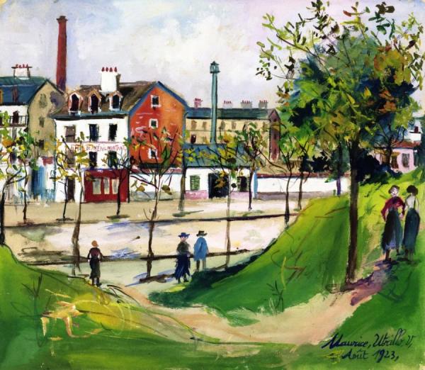 Fortifications At Menilmontant by Maurice Utrillo