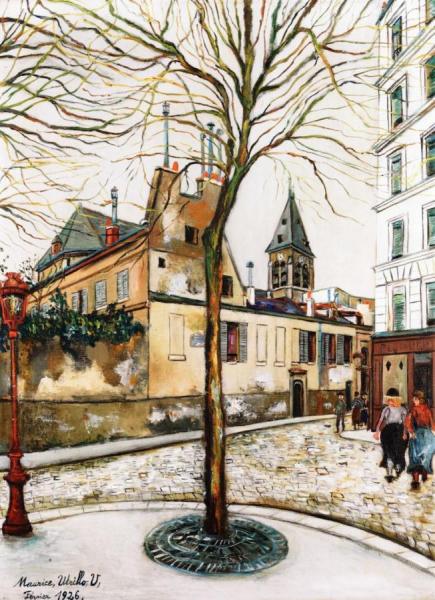 L'Église Saint-médard à Paris by Maurice Utrillo