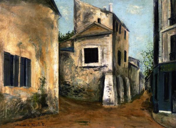 La Belle Gabrielle Et La Rue Saint-vincent by Maurice Utrillo