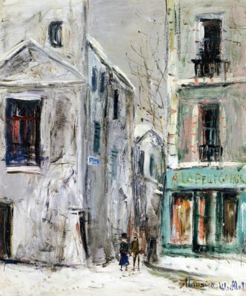 La Belle Gabrielle, Montmartre by Maurice Utrillo