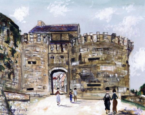 La Porte Neuve, Vézelay (yonne) by Maurice Utrillo