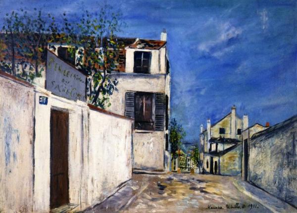 Le Cercle Catholique Du Sacré-coeur, Rue Du Mont-cenis à Montmartre by Maurice Utrillo
