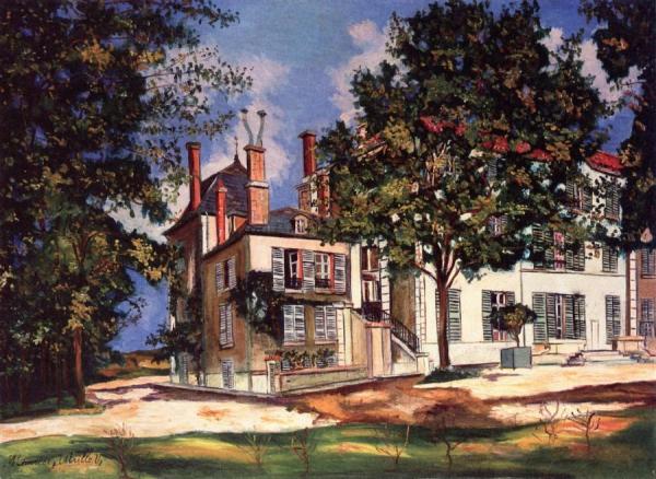 Le Château De St-try à Anse (rhone) by Maurice Utrillo