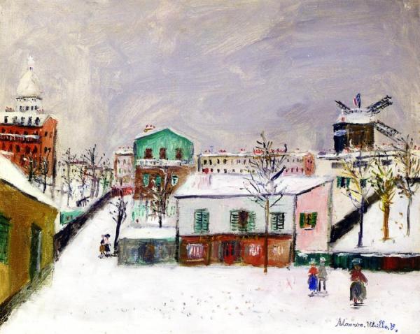 Le Maquis De Montmartre, Sous La Neige by Maurice Utrillo