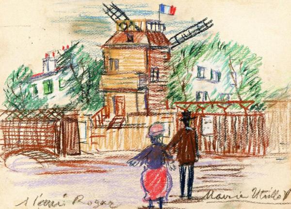 Le Moulin De La Galette by Maurice Utrillo Oil Painting Reproductions