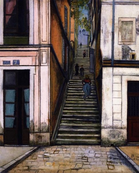 Le Passage Cottin, Montmartre by Maurice Utrillo