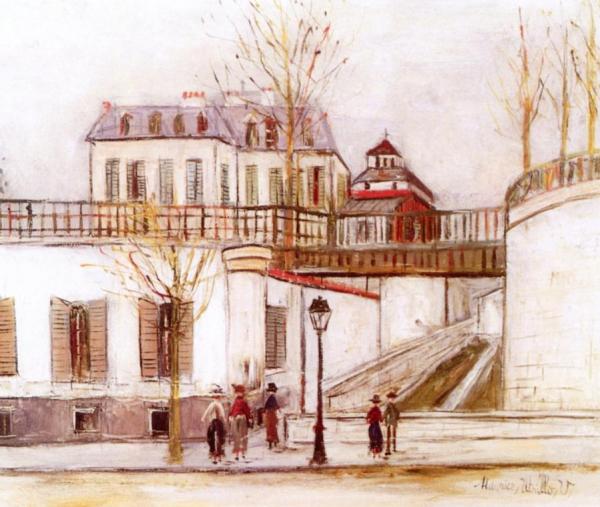 Le Pont De L'avenue De Saint-ouen by Maurice Utrillo