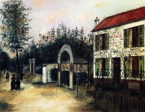 Le Restaurant (aux Marronniers) A Robinson by Maurice Utrillo