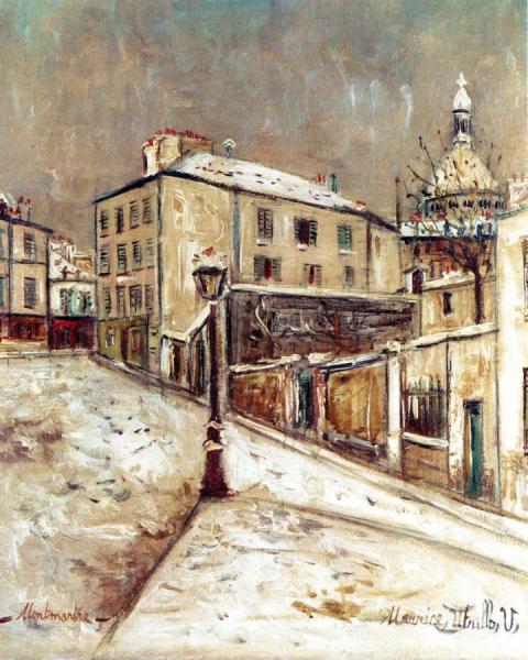 Montmartre by Maurice Utrillo Oil Painting Reproductions