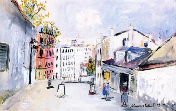 Montmartre La Rue Du Mont Cenis by Maurice Utrillo Oil Painting Reproductions