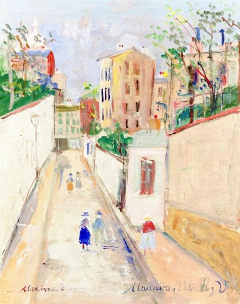 Montmartre, Rue Norvins by Maurice Utrillo