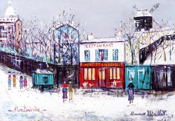 Montmartre, Rue Norvins by Maurice Utrillo