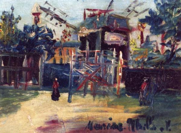 Montmartre, The Moulin De La Galette by Maurice Utrillo Oil Painting Reproductions