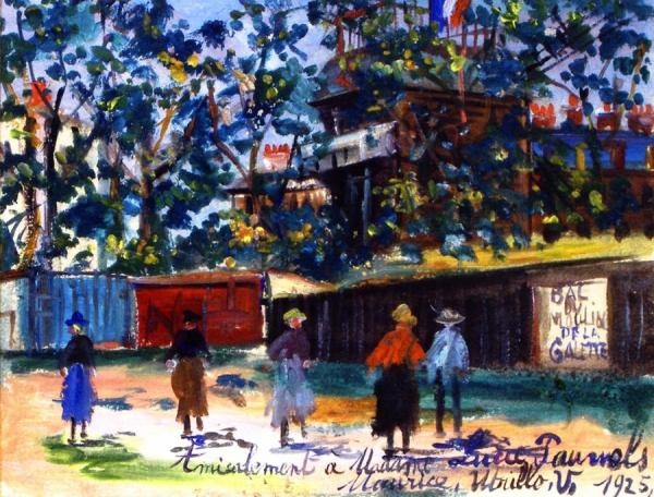 Montmartre, The Moulin De La Galette by Maurice Utrillo Oil Painting Reproductions