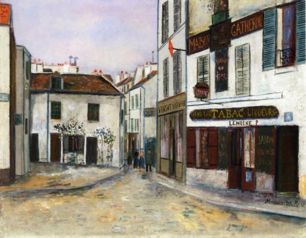 Mother Catherine's Restaurant In Montmartre by Maurice Utrillo