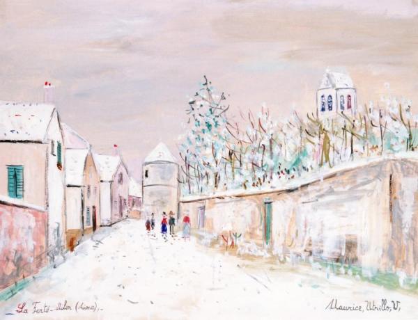 Near La Ferté-milon, Rue Du Four, Marizy-sainte-geneviève (aisne) by Maurice Utrillo