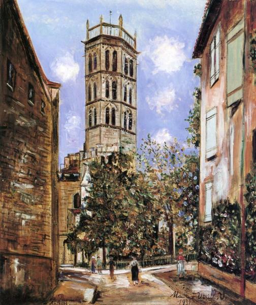 Pamiers Cathedral, Arieges by Maurice Utrillo