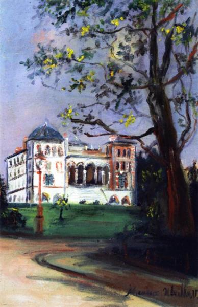 Parc Montsouris, Ex-palais Bardo, Observatoire, Paris by Maurice Utrillo Oil Painting Reproductions