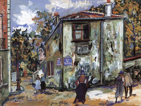 Paris, Montmartre, Rue Du Mont Cenis, The Old Berlioz House by Maurice Utrillo
