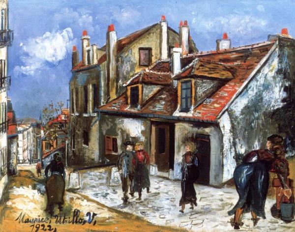 Paris, Montmartre, The House Of Mimi Pinson by Maurice Utrillo Oil Painting Reproductions