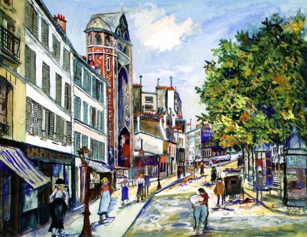 Place Des Abbesses by Maurice Utrillo