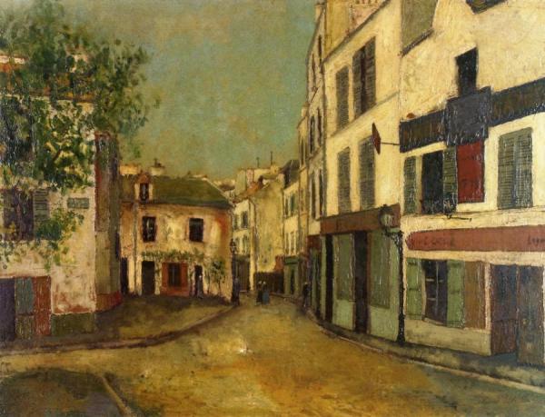 Place Du Tertre In Montmartre by Maurice Utrillo Oil Painting Reproductions