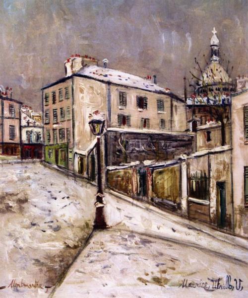 Place Jean-baptiste Clèment, Montmartre by Maurice Utrillo
