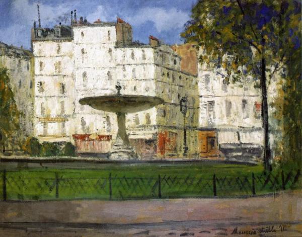 Place Pigalle by Maurice Utrillo Oil Painting Reproductions