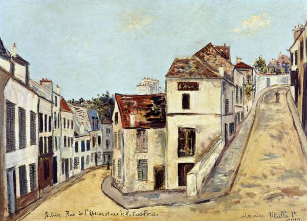 Pontoise, Rue De L'eperon And Rue De La Coutellerie by Maurice Utrillo Oil Painting Reproductions
