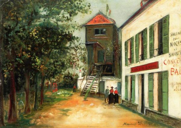 Restaurant And Old Mill In Sannois by Maurice Utrillo