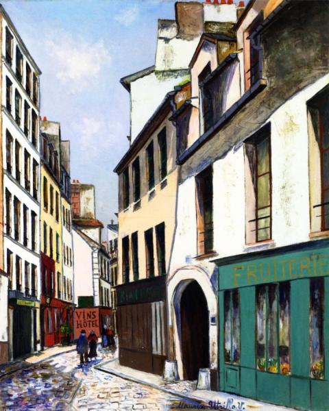 Rue Broca In Paris by Maurice Utrillo