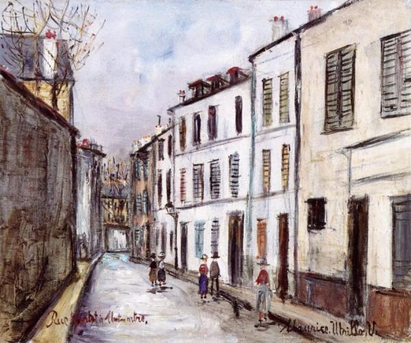 Rue Cortot In Montmartre by Maurice Utrillo