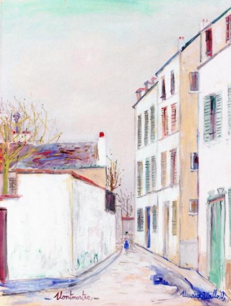 Rue Cortot In Montmartre by Maurice Utrillo