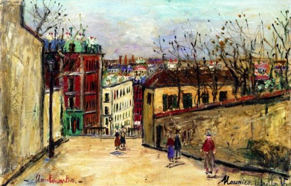 Rue D Mont Cenis by Maurice Utrillo