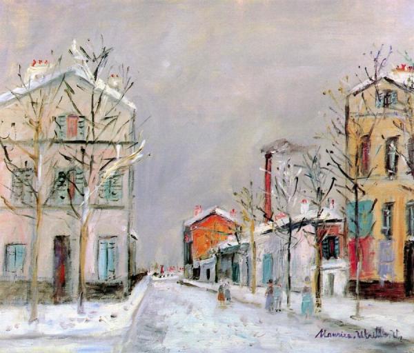 Rue De Faubourg by Maurice Utrillo