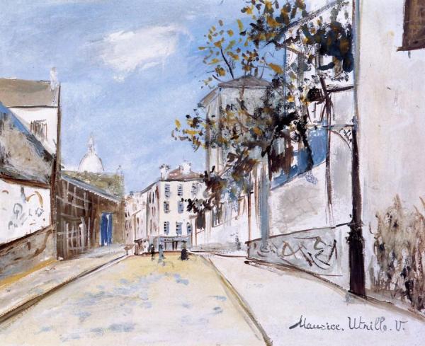 Rue De Mont Cenis In Montmartre by Maurice Utrillo