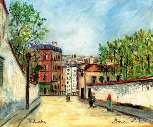 Rue De Mont-cenis In Montmartre by Maurice Utrillo
