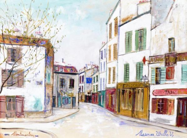 Rue De Norvins In Montmartre by Maurice Utrillo