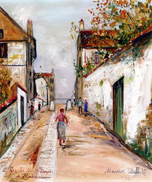 Rue Du Mont-cenis In Montmartre by Maurice Utrillo