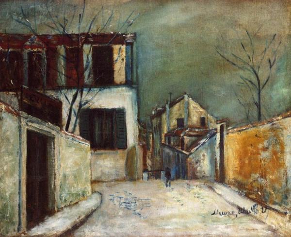 Rue Du Mont-cenis In The Snow by Maurice Utrillo