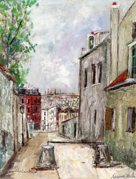 Rue Du Mont Denis In Montmartre by Maurice Utrillo