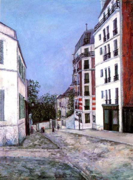 Rue Girardon by Maurice Utrillo