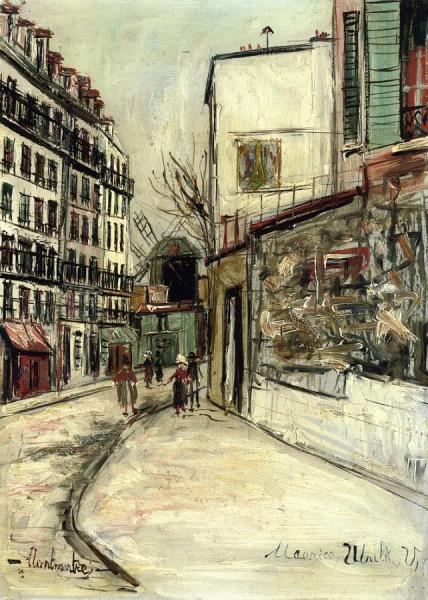 Maurice Utrillo Rue Lepic In Montmartre