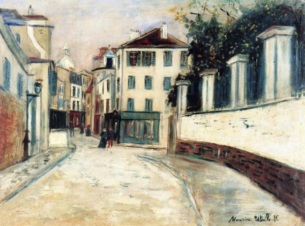 Rue Norvins by Maurice Utrillo