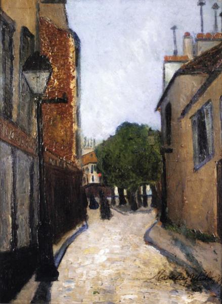 Rue Norvins And Place Du Tertre In Montmartre by Maurice Utrillo