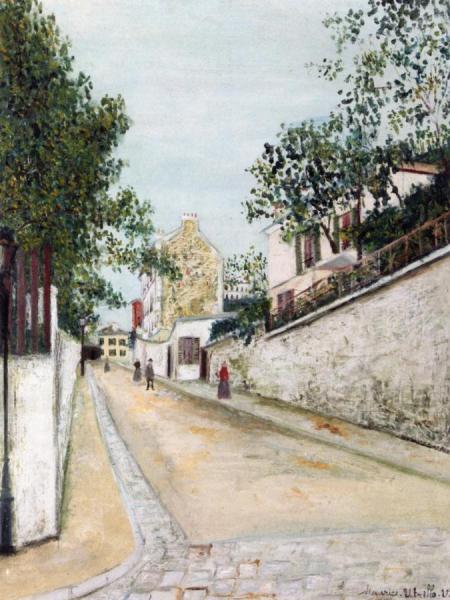 Rue Norvins In Montmartre by Maurice Utrillo